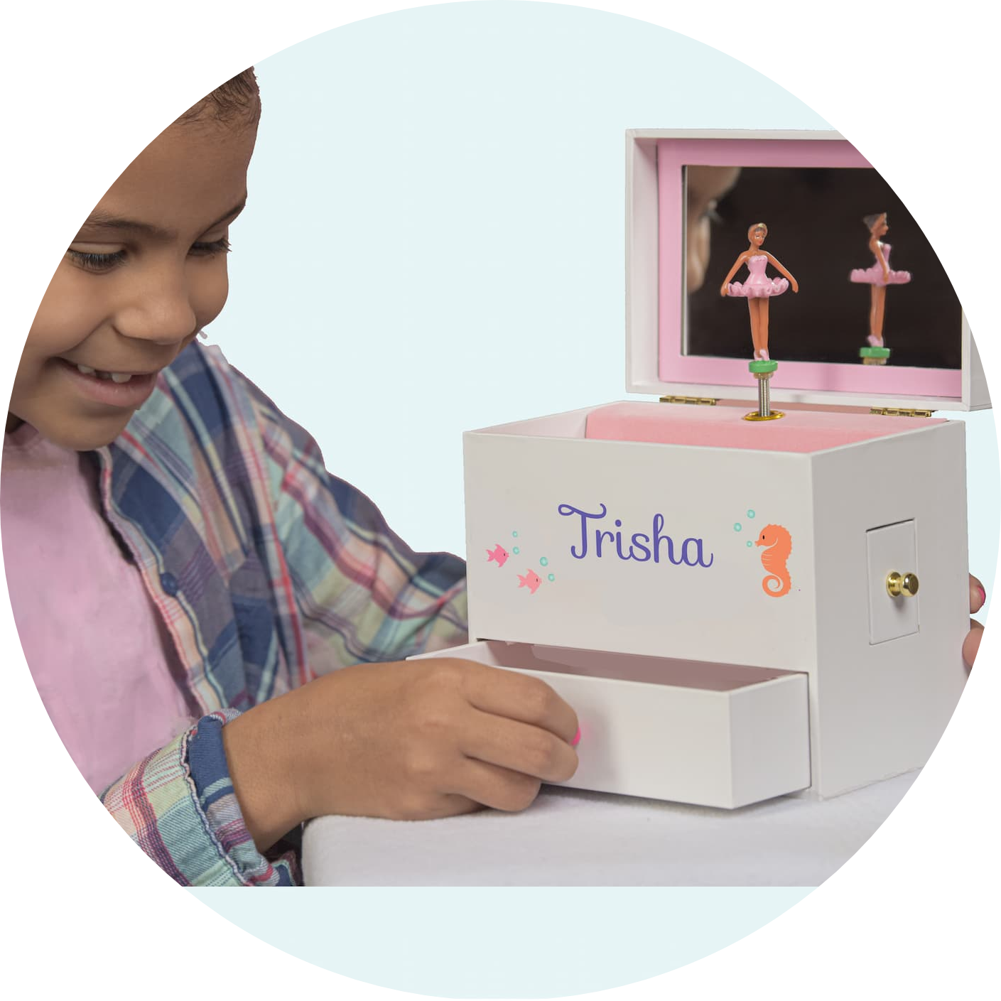 personalized ballerina music jewelry box