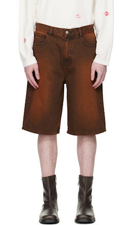 Brown 'Summer Fantasies' Denim Shorts - Carne Bollente
