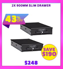 2x 900mm Slim Drawer