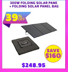 300W Folding Solar Panel + Folding Solar Panel Bag
