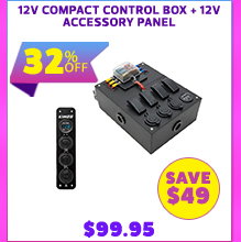 12V Compact Control Box + 12V Accessory Panel