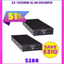 2x 1300mm Slim Drawer
