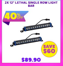 2x 12 Lethal Single Row Light Bar