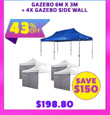 - Gazebo 6m x 3m + 4x Gazebo Side Wall