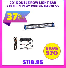 20 Double Row Light Bar + Plug N Play Wiring Harness