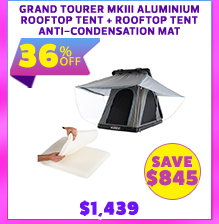 Grand Tourer MKIII Aluminium Rooftop Tent + Rooftop Tent Anti-Condensation Mat