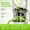Cold Press Slow Juicer Machine 12cm Large Feed Chute Whole Fruit Masticating Vegetable Processor Easy Clean Juice Extractor Slower Sorbet Maker 200W