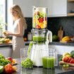 Cold Press Slow Juicer Machine 12cm Large Feed Chute Whole Fruit Masticating Vegetable Processor Easy Clean Juice Extractor Slower Sorbet Maker 200W