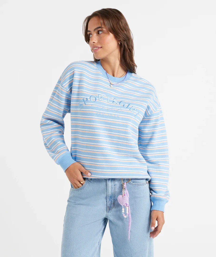 SPORTSGIRL LOGO CREW NECK SWEAT