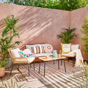 Singapore 4 Seater Rattan Conversation Set
