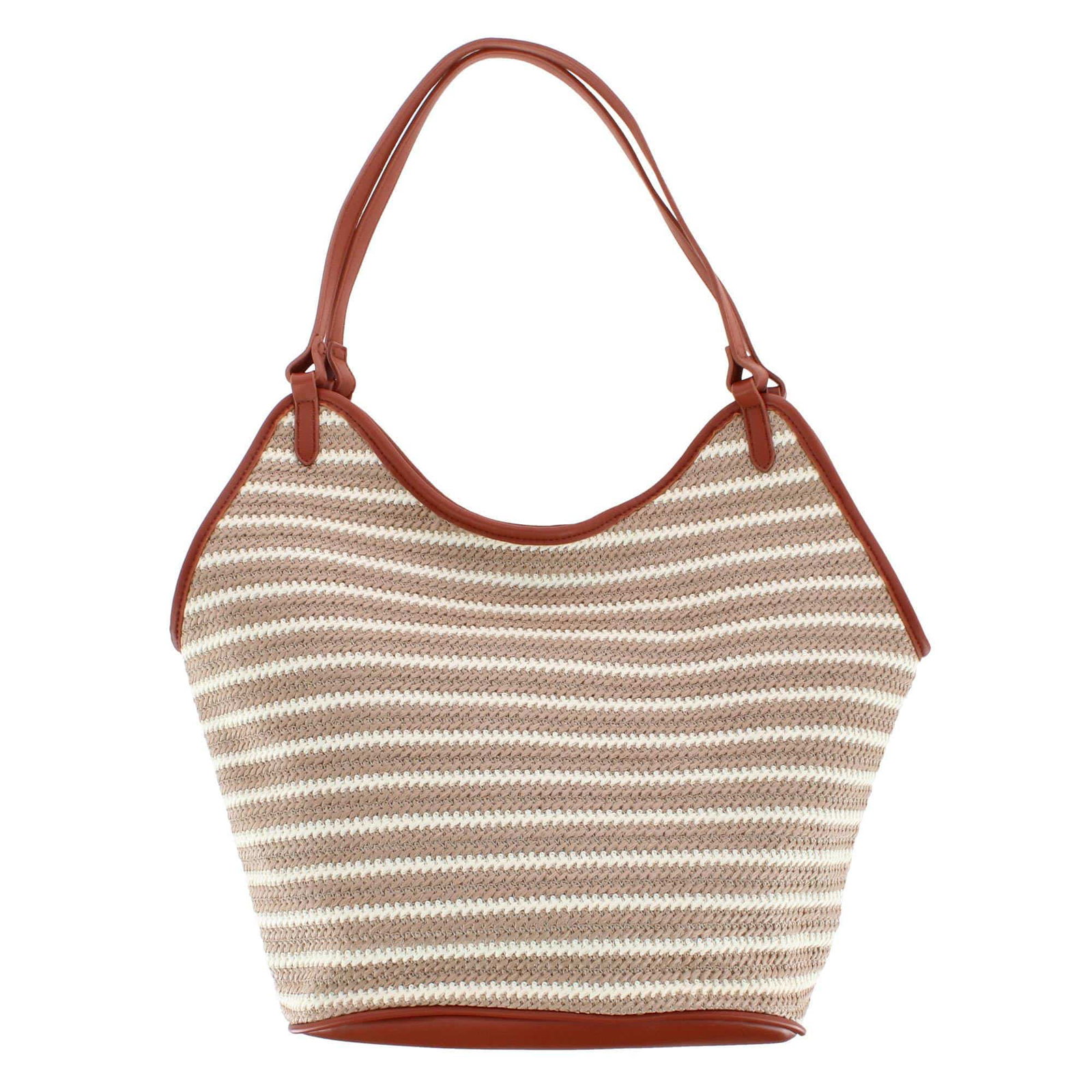 Image of CTM® Women's Synthetic Stripe Tote Handbag