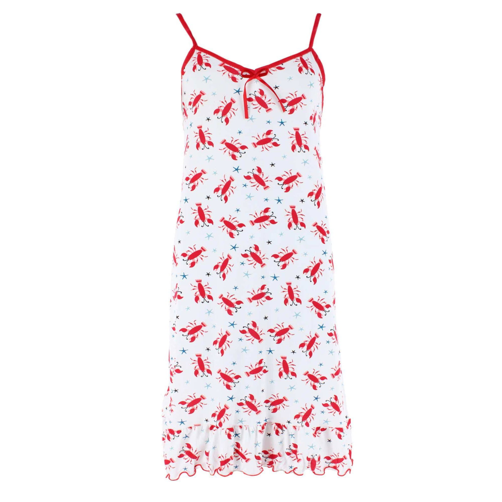 Image of CTM® Women's Sleeveless Vacation Print Chemise Nightgown