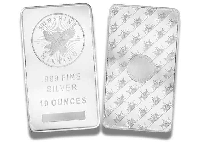 FLASH SALE: 10 oz Sunshine Silver Bar (New, MintMark SI)