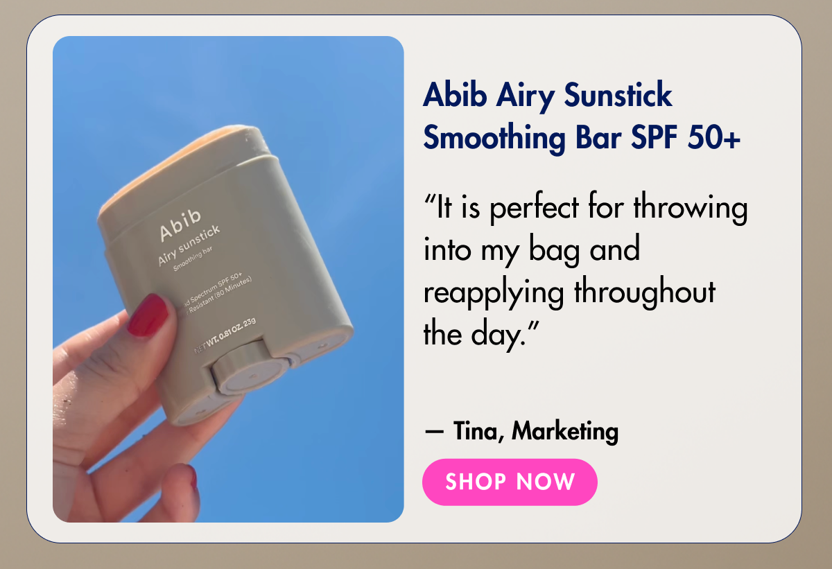The Airy Sunstick Smoothing Bar SPF 50+