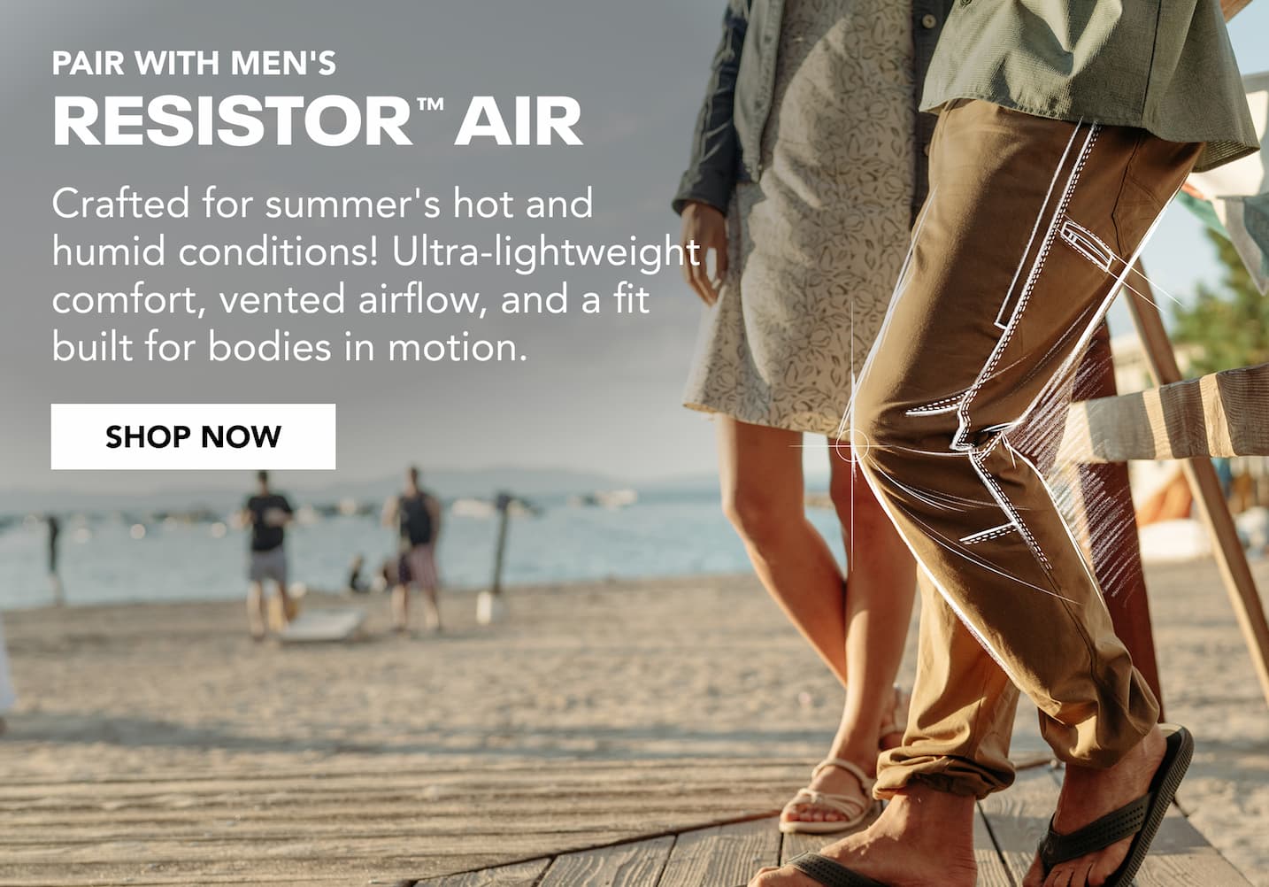 Pair With Men's Resistor Air. Crafted for summer's hot and humid conditions!