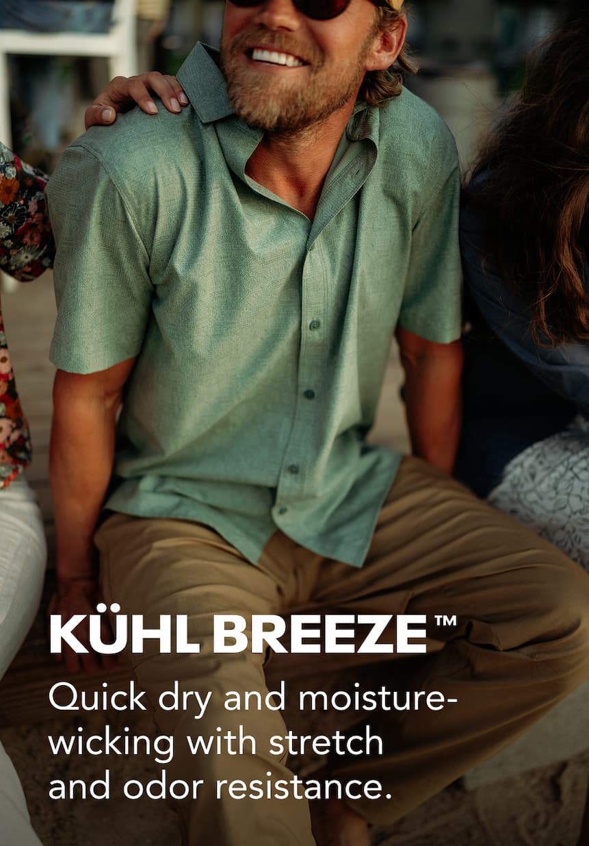 Men's Kuhl Breeze. Quick dry and moisture-wicking with stretch and odor resistance.