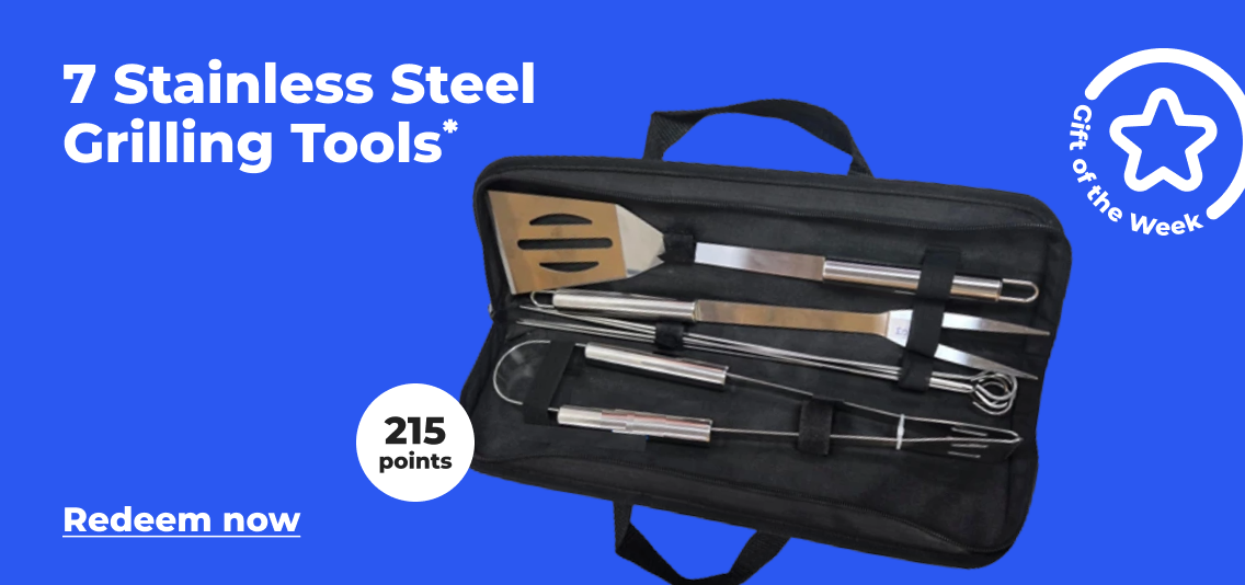 [Gift of the Week] 7 Stainless Steel Grilling Tools* (with 215 points) - Redeem now