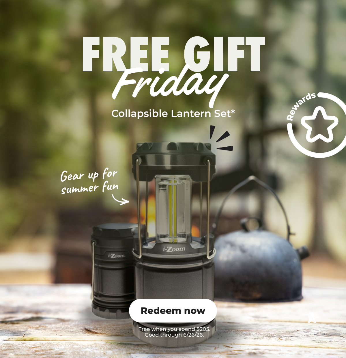 Collapsible Lantern Set* (Free when you spend $205. Good through 6/26/26) - Redeem now
