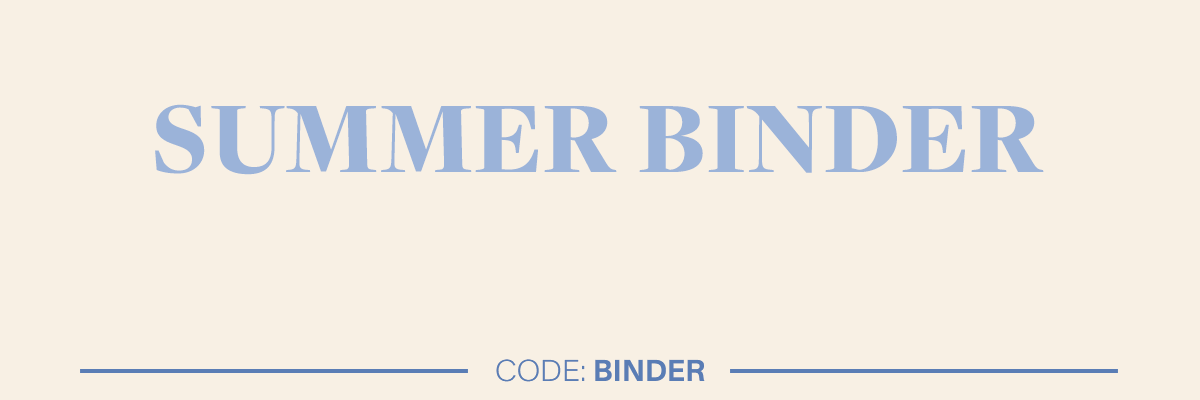 Summer Binder Sale. Code Binder.