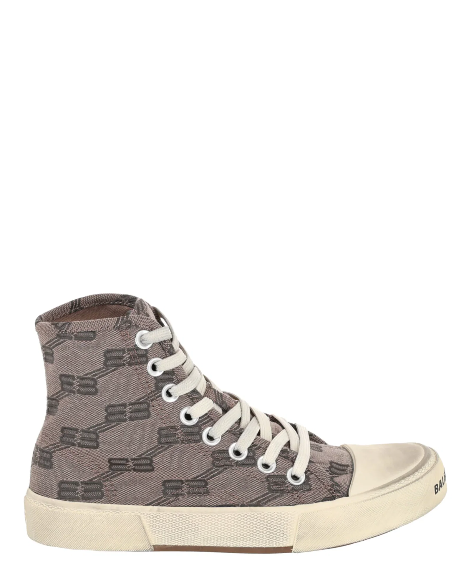 Image of Balenciaga Womens Paris BB Monogram High-Top Sneakers