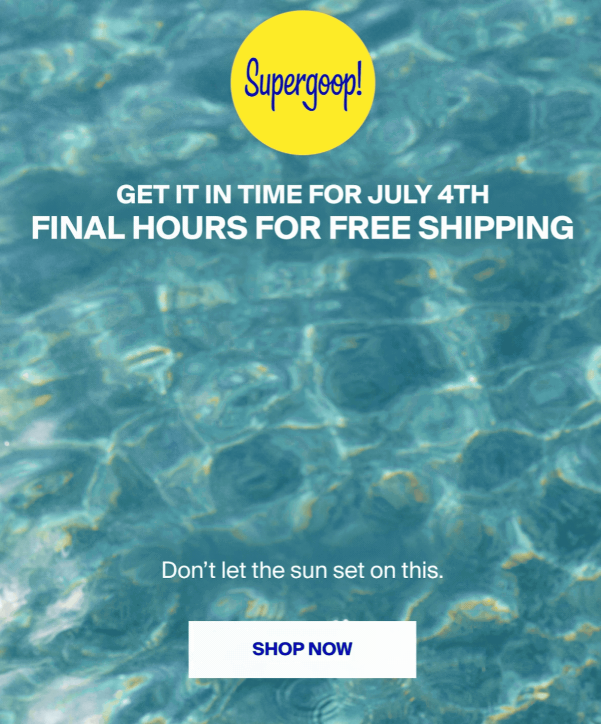 Final Hours For Free Shipping
