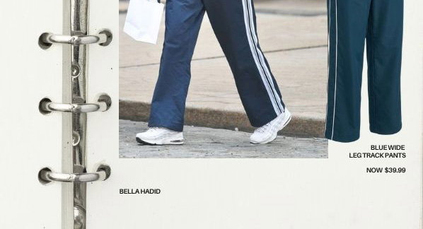 Blue Track Pants Wide Leg