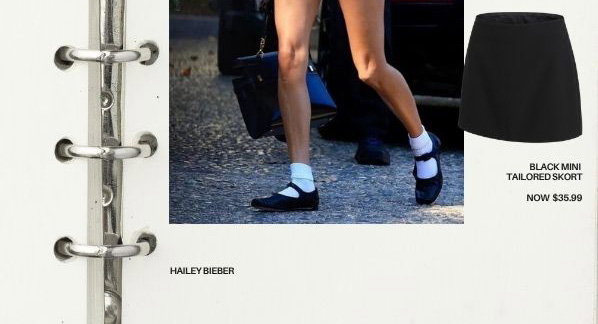 Black Mini Skort Skirt High Rise Tailored