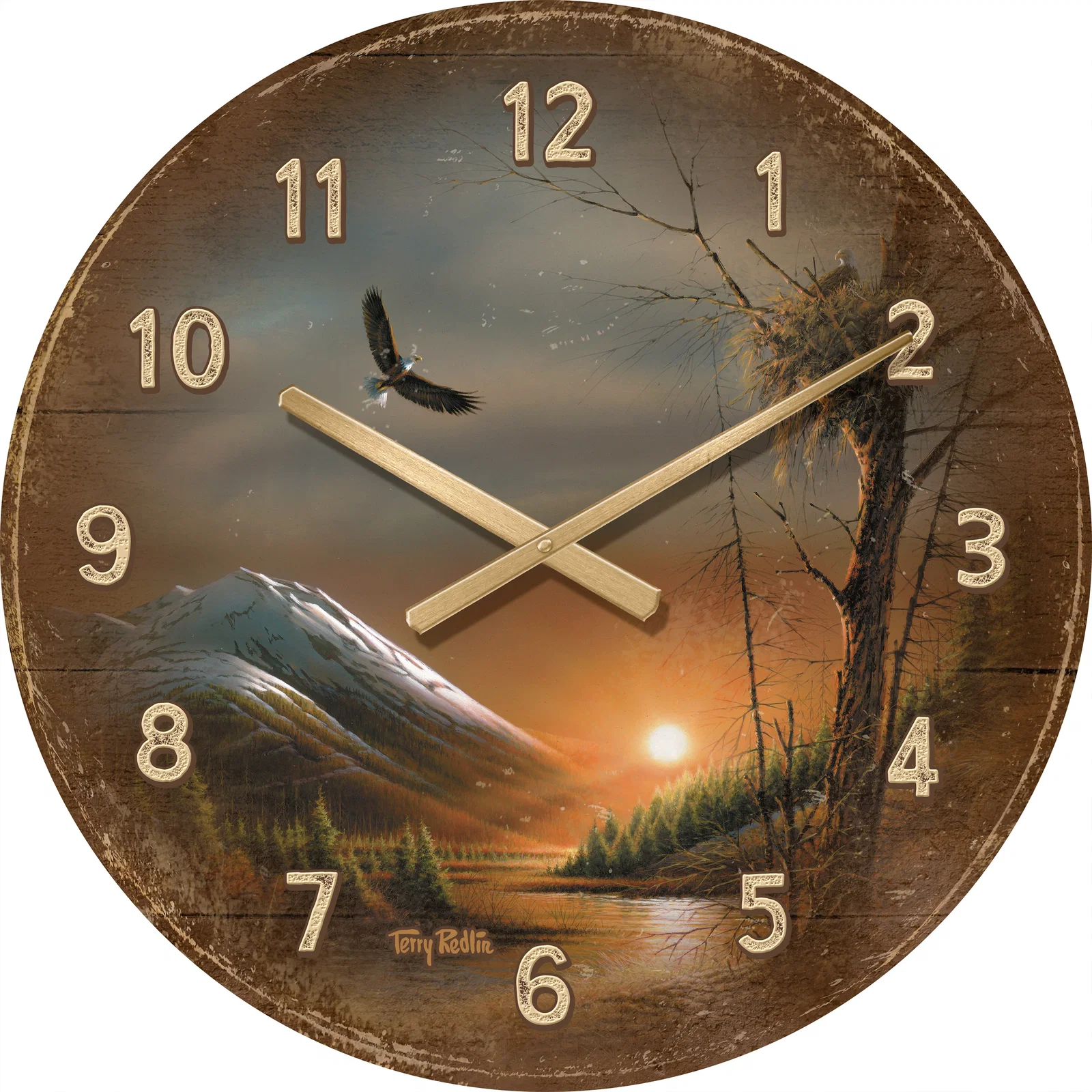 Image of Flying Free - 21" Round Clock