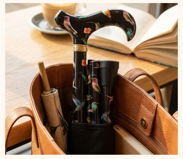 hummingbird folding cane