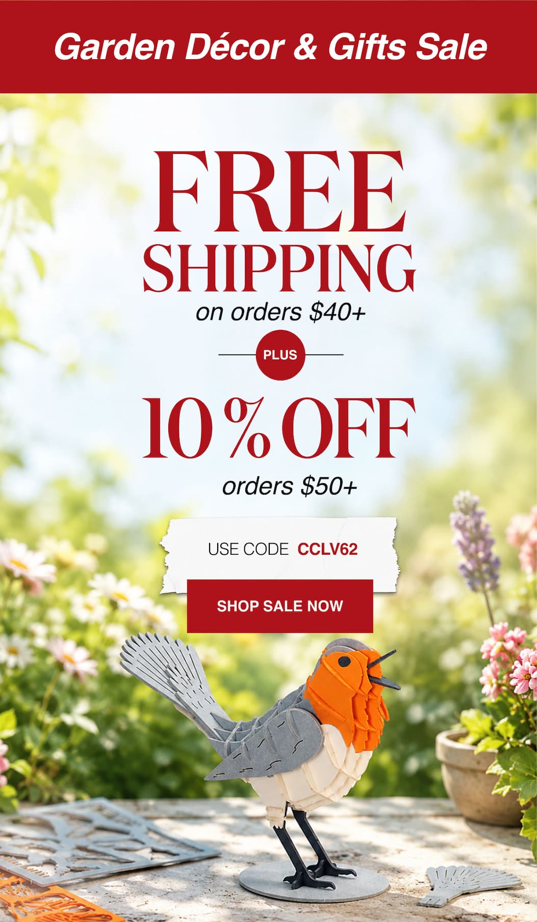 Free shipping on orders $40+ Plus 10% off orders $50+
