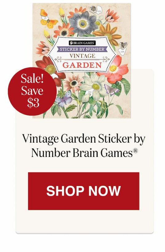 Vintage Garden Sticker by Number Brain Games® [Click here to Shop Now]