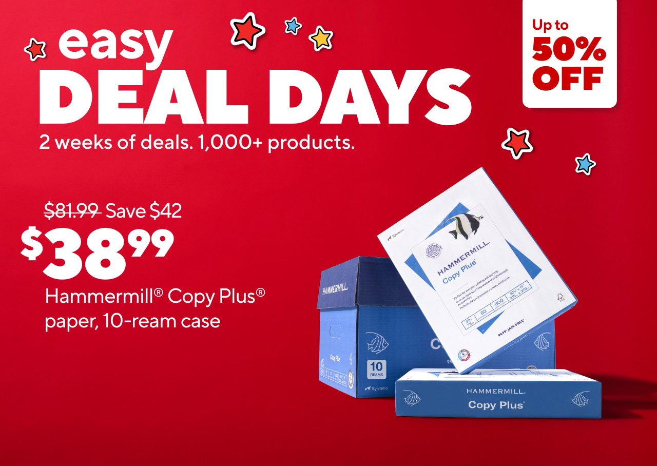 Members Only: $38.99 for Hammermill Copy Plus Copy Paper 8 1/2 x 11, White, 10-Ream Case.