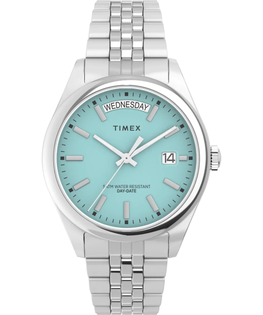 Image of Timex Legacy Day and Date 36mm Stainless Steel Bracelet Watch