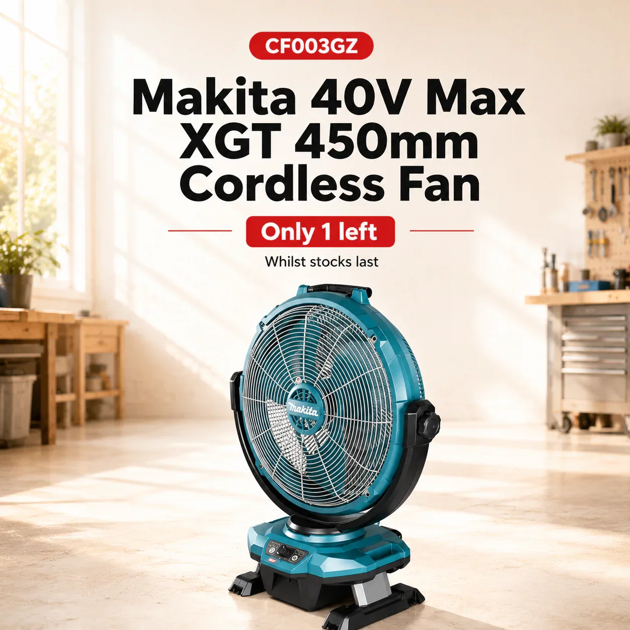 Makita CF003GZ 40V Max XGT 450mm Cordless Fan