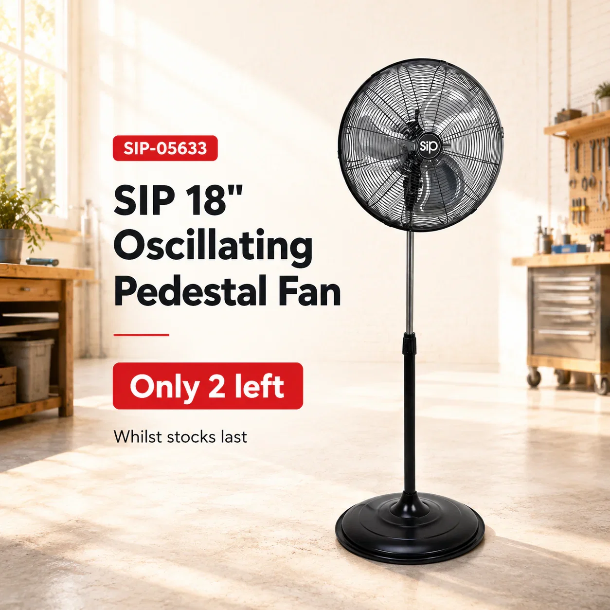 SIP 18 inch Oscillating Pedestal Fan 05633