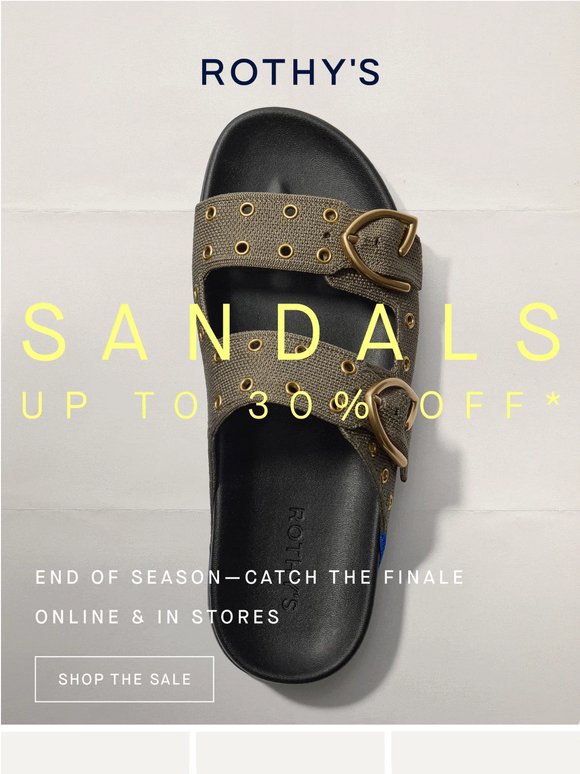 The heat is ON: Select sandal sale. 🔥