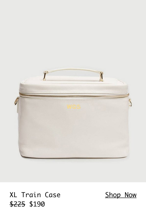 Shop the XL Train Case in Ivory for $35 off >