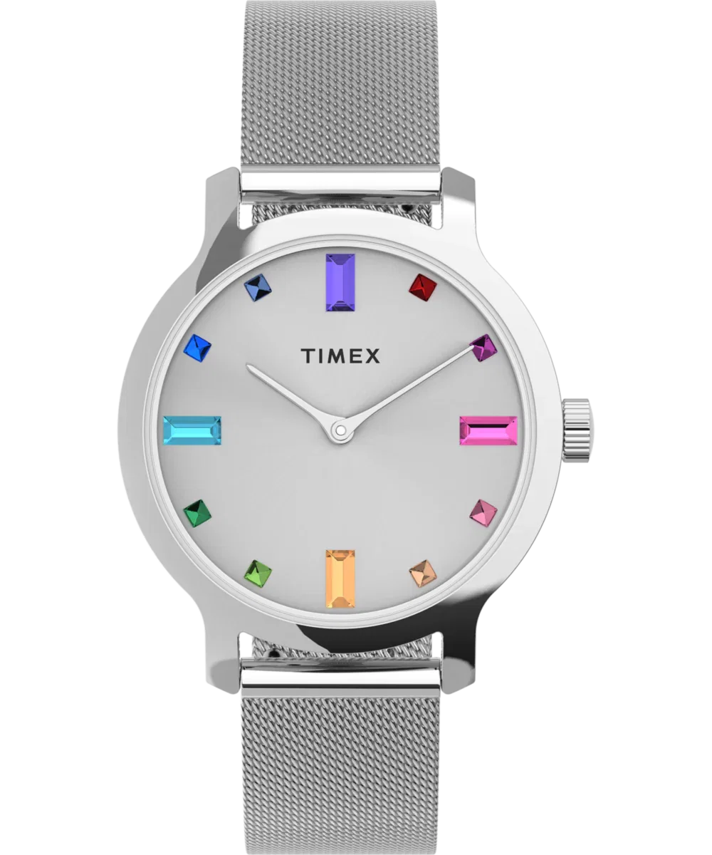 Image of Transcend™ 31mm Stainless Steel Mesh Band Watch