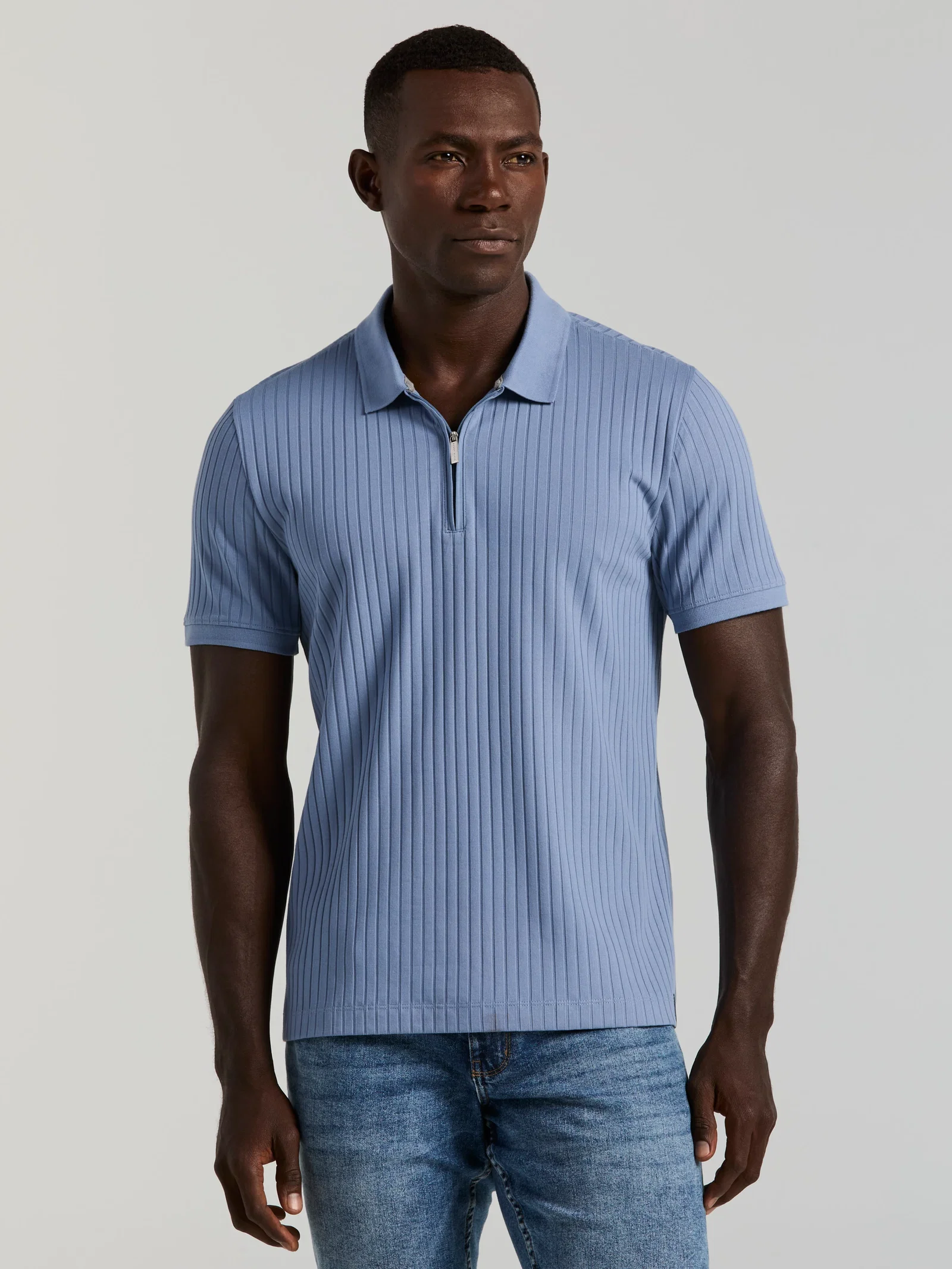 Quarter Zip Ribbed Polo Quarter Zip Ribbed Polo