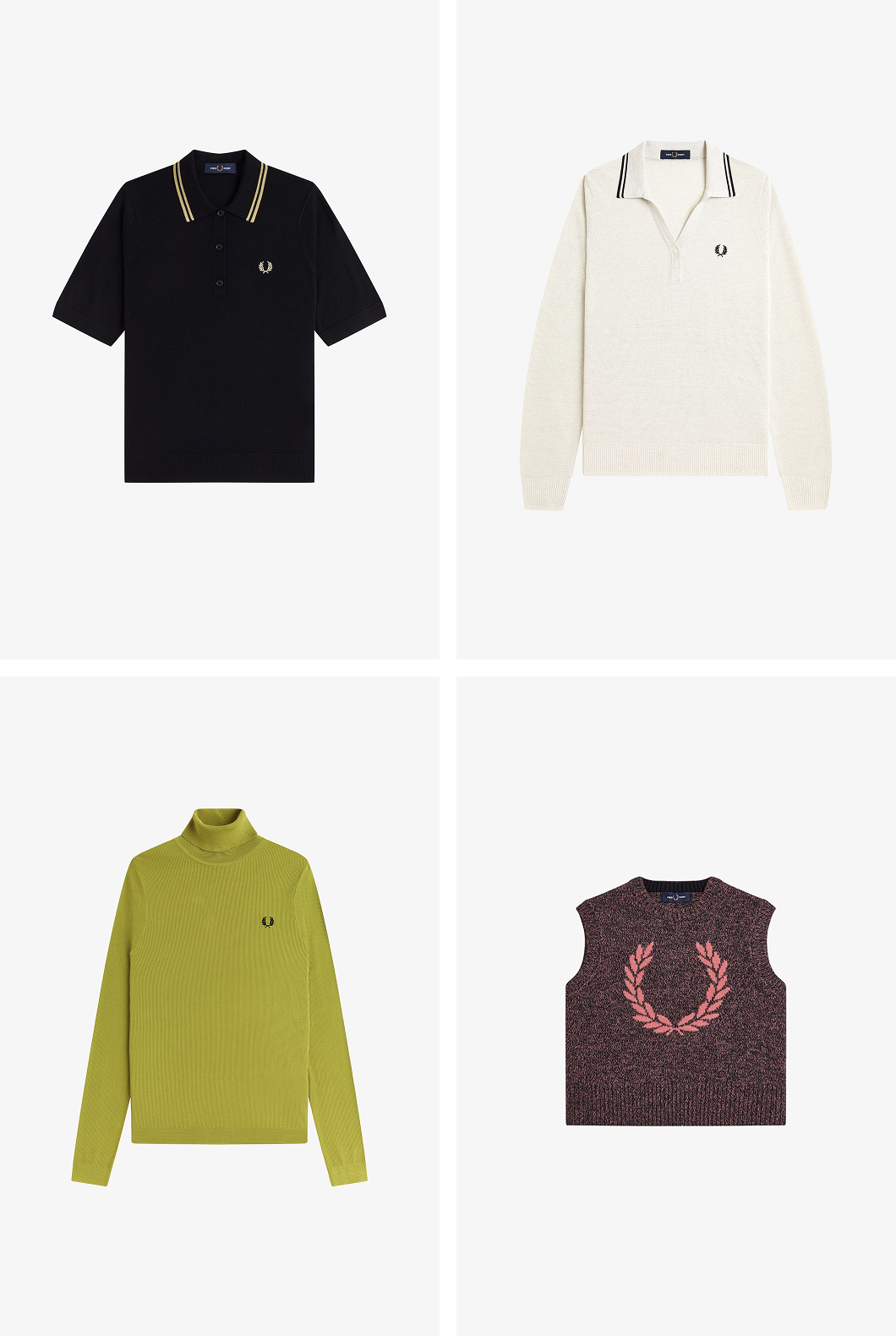 A selection of Fred Perry women knitwear in the sale