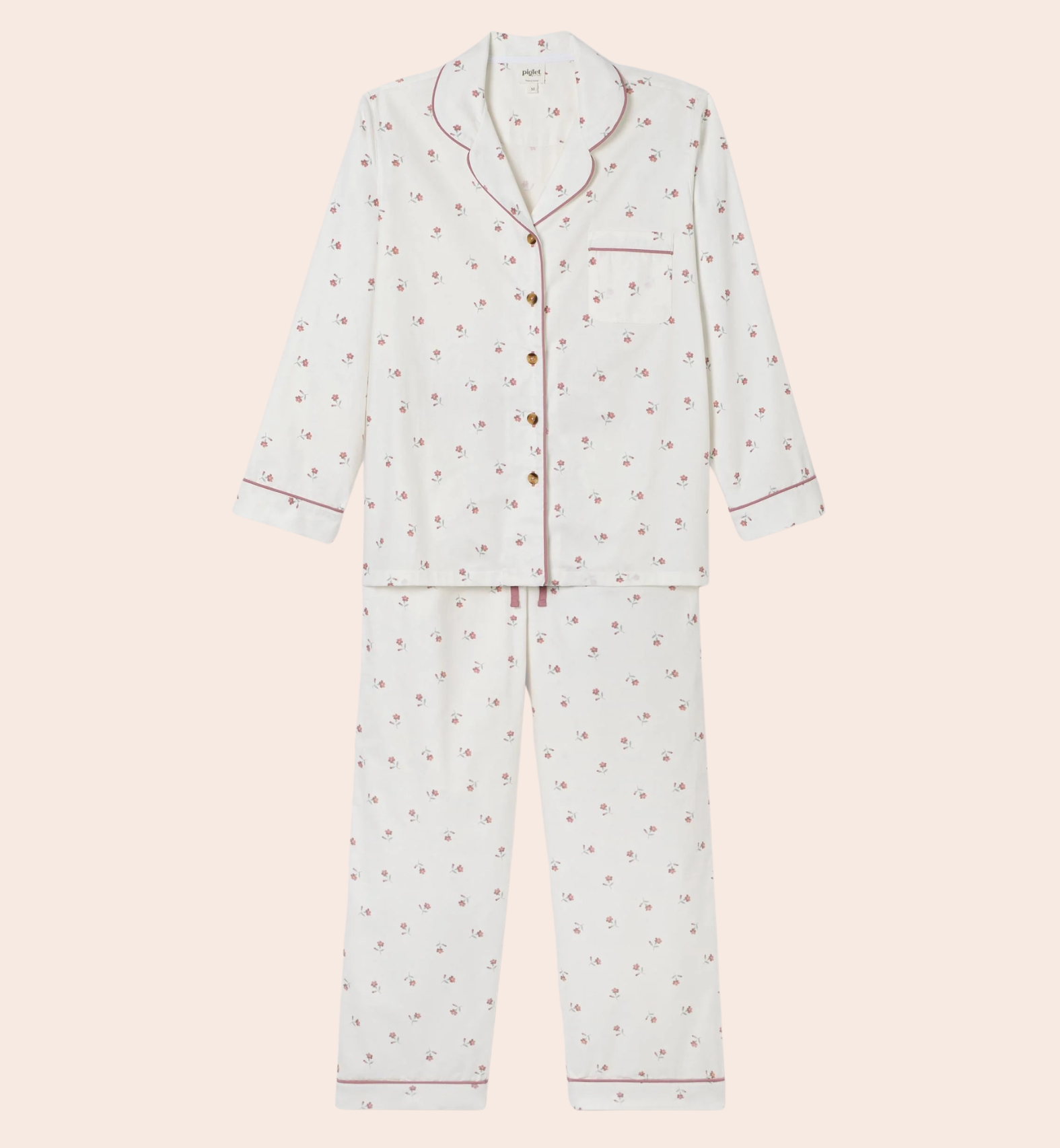 Pearl Posy Bud Cotton Pants Set