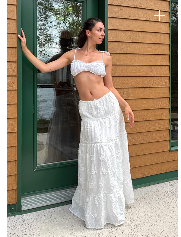 Yours To Keep Maxi Skirt — White