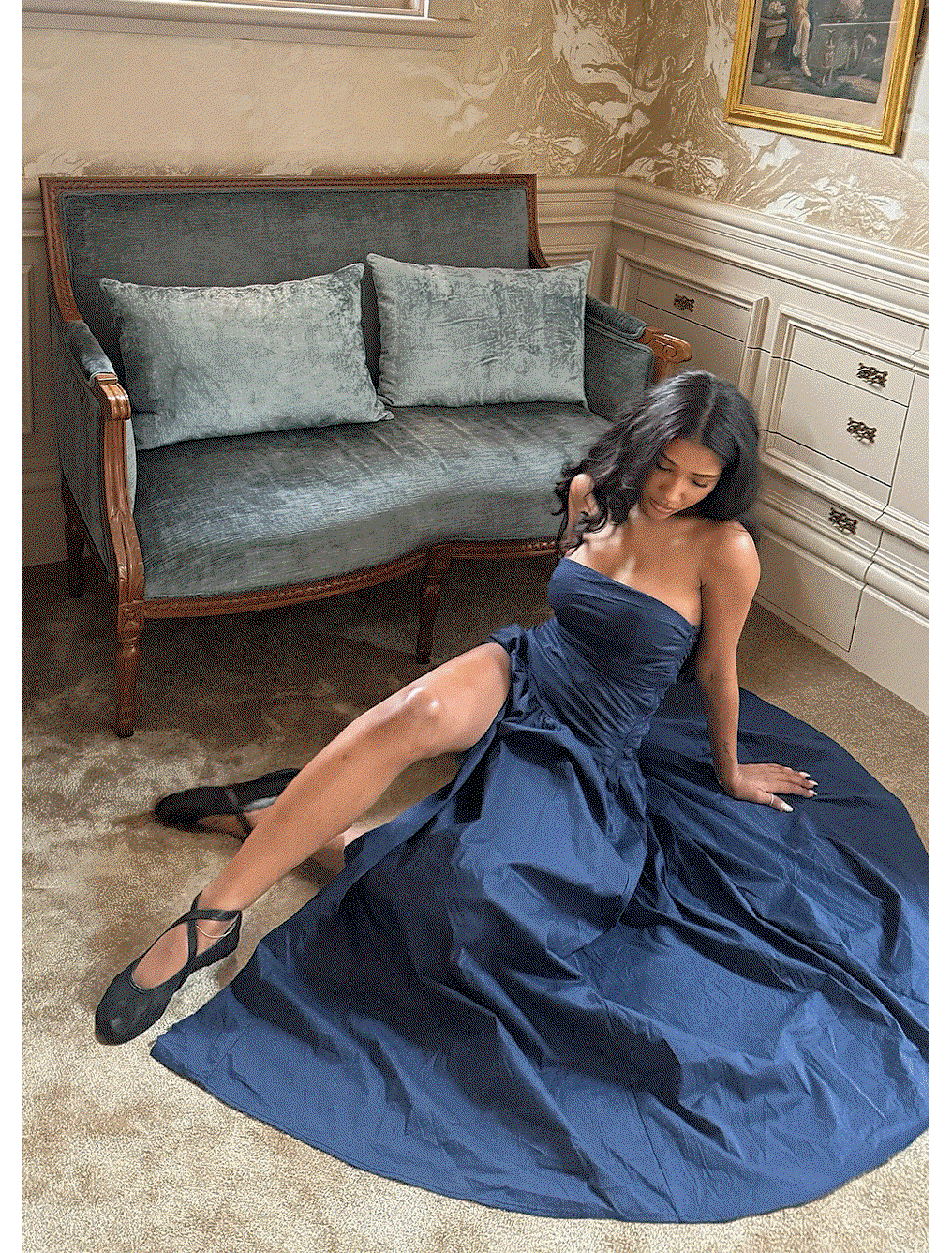 Carmel Maxi Dress — Navy