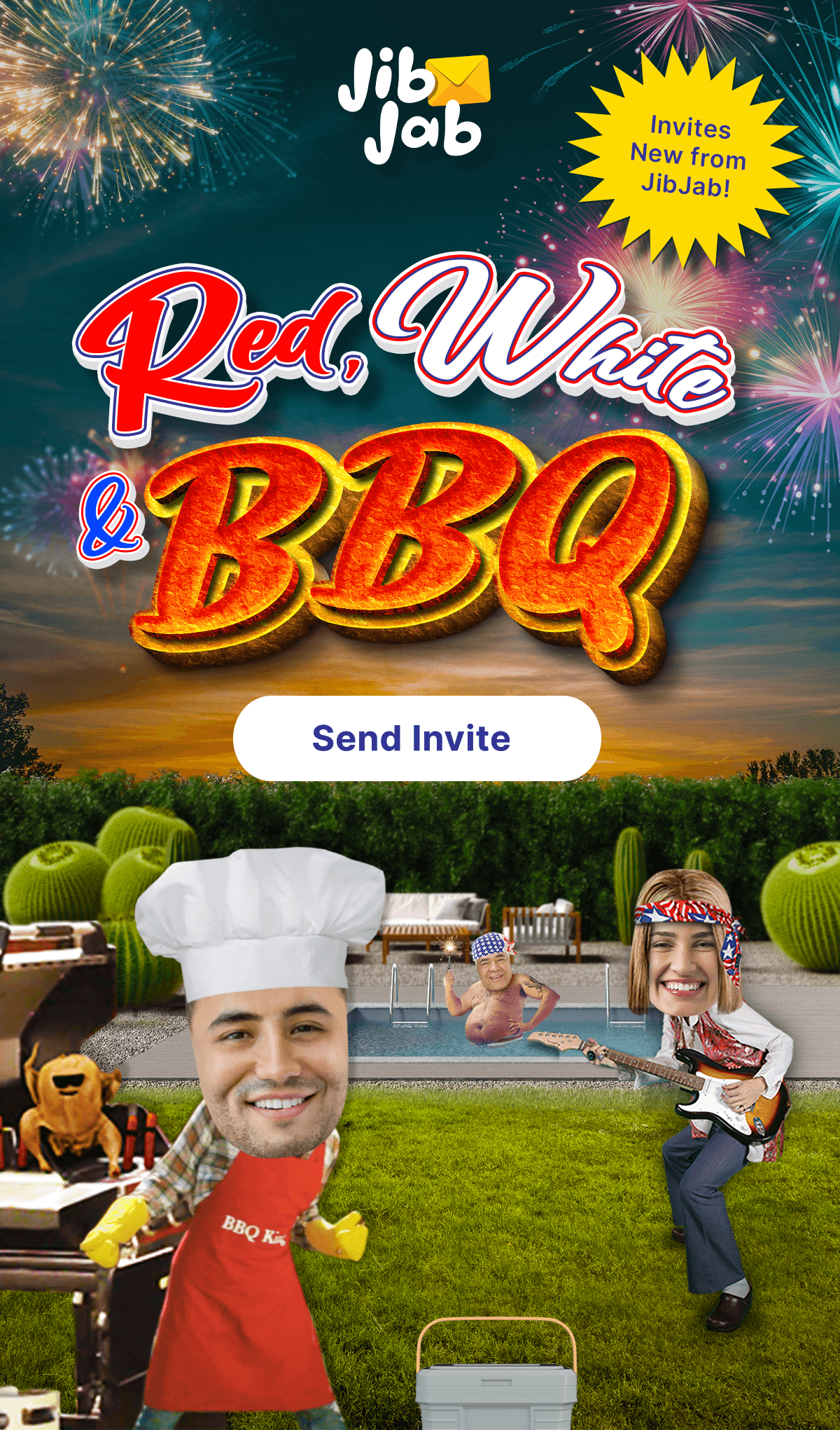 Red, White, & BBQ: Send 4th of July Invites