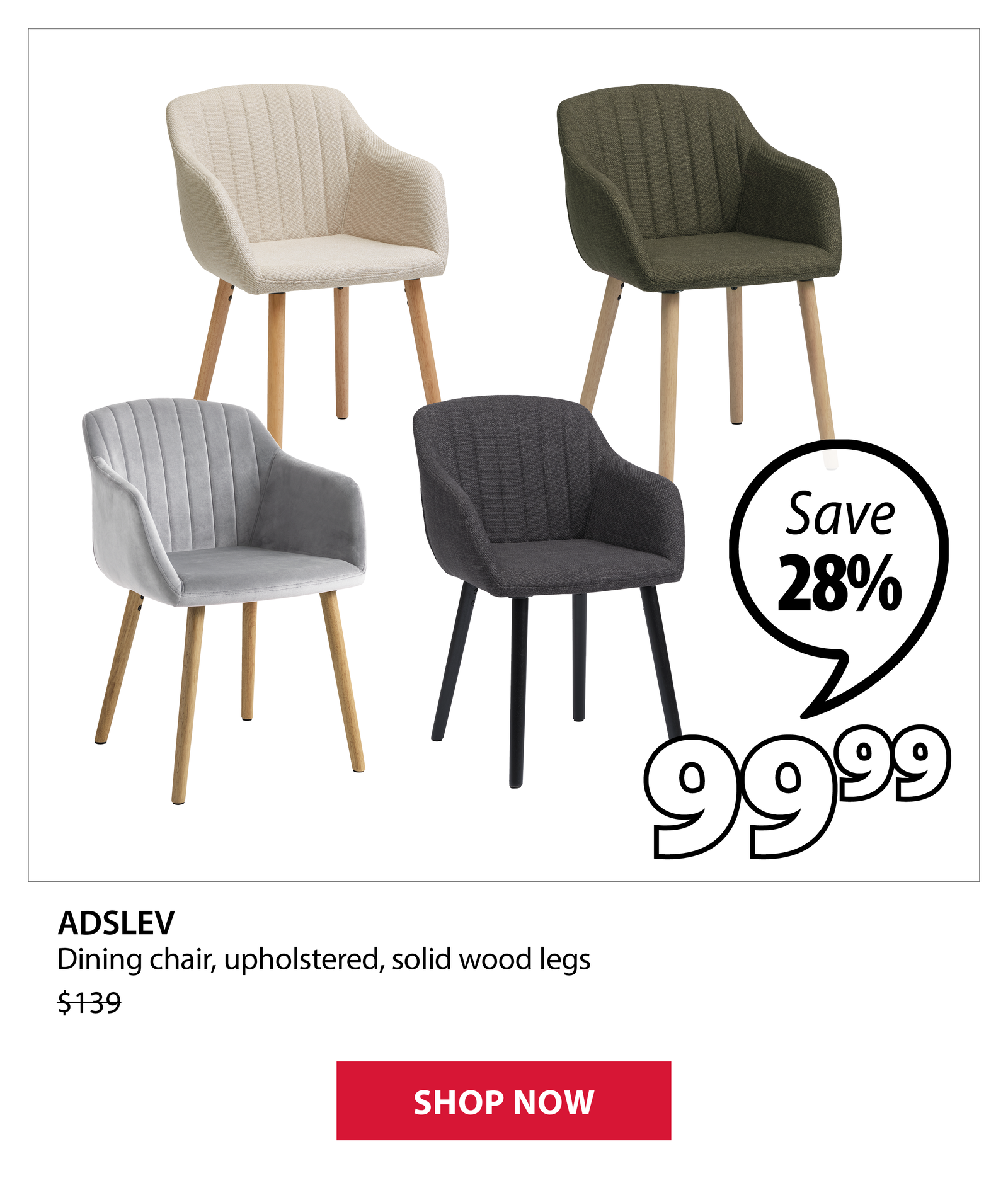 ADSLEV Dining chair | Save 28%