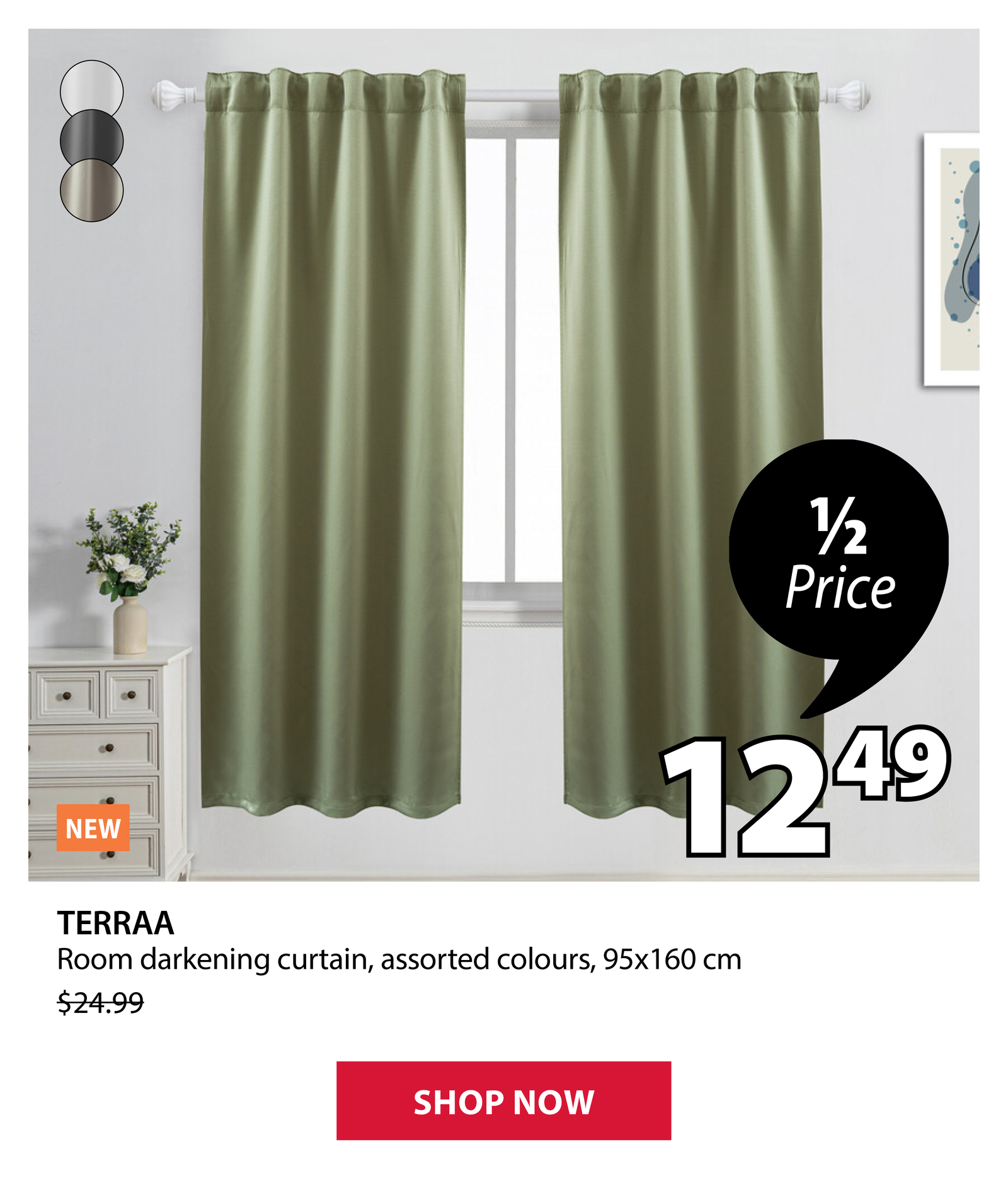 TERRAA Room darkening curtain | 1/2 Price