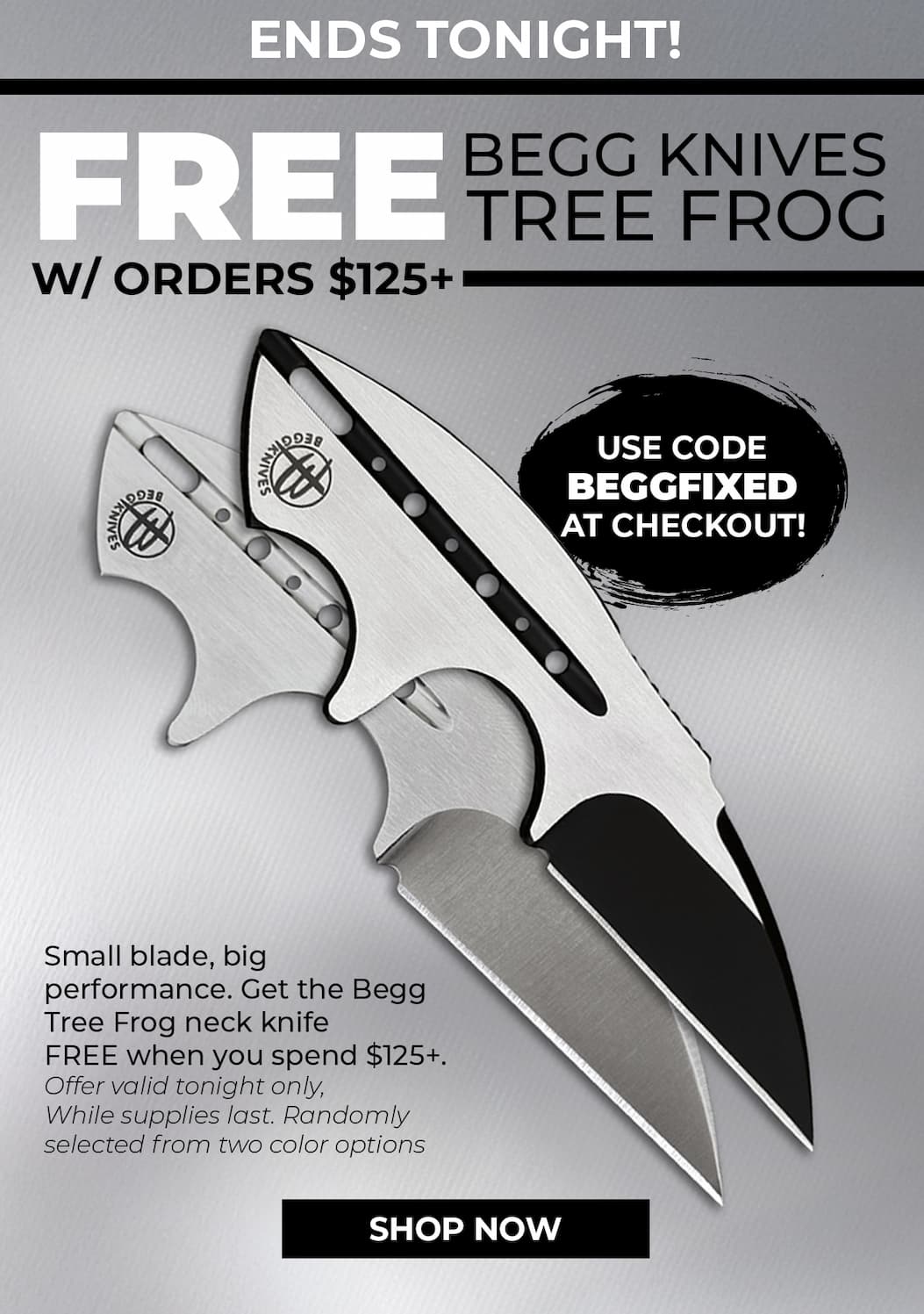 Ends Tonight: FREE Begg Knives Tree Frog With Orders $125+