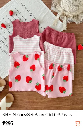 SHEIN 6pcs/Set Baby Girl 0-3 Years...