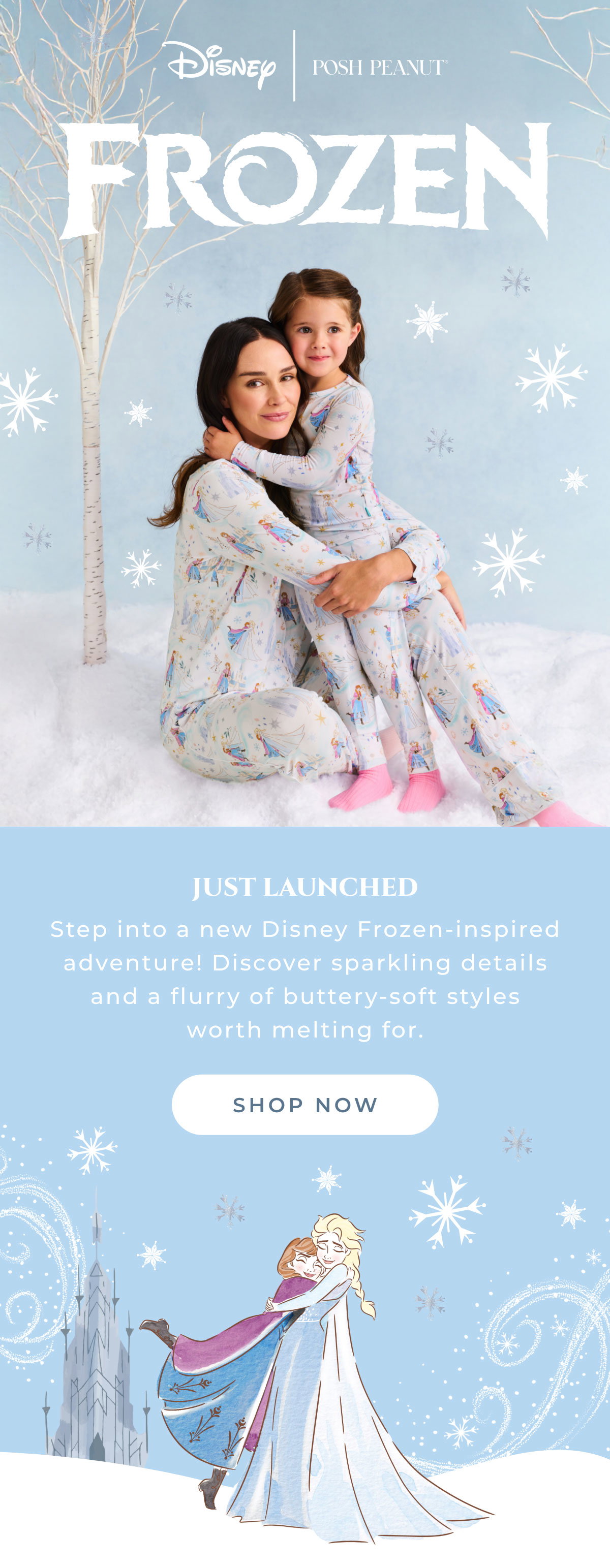 Disney | Posh Peanut Frozen: Just Launched... Step into a new DIsney Frozen-inspired adventure! Discover sparkling details and a flurry of buttery-soft styles worth melting for. [SHOP NOW]