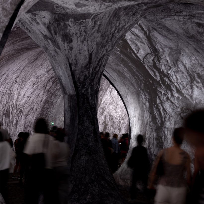 Images reveal tunnelled interior of JR's Paris bridge inflatable